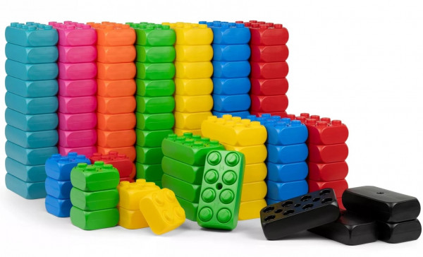 106 Stück XXL Jumbo Funblocks Spielbausteine, Jumbo Bausteine, Bausteine Set