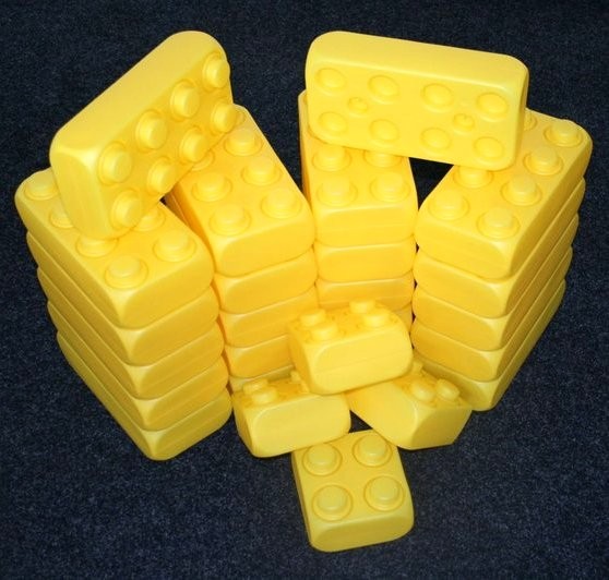 26 Stück XXL Fun-Blocks gelb Ergänzungs Set, Spielbausteine, Bausteine