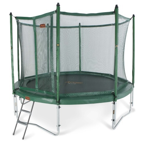 Proline Trampolin 4,30 m grn mit Fangnetz, Leiter