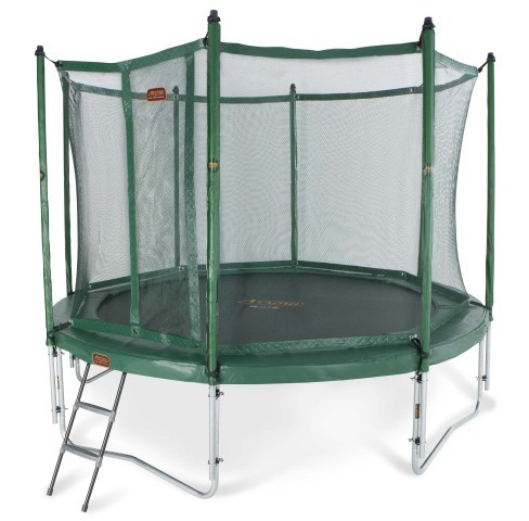 Proline Trampolin 4,30 m grün mit Fangnetz, Leiter