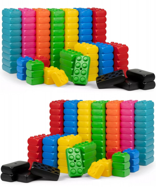 212 Stück XXL Jumbo Funblocks Spielbausteine, Jumbo Bausteine, Bausteine Set