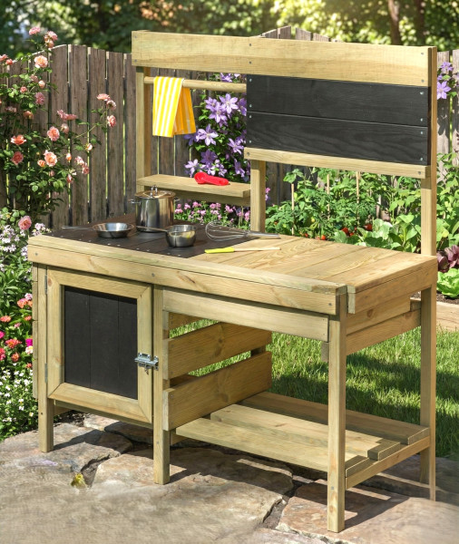 Outdoor Kinder Spielküche Kinderküche 94,5 x 47,5 x 108 cm