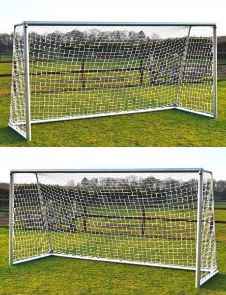 2 x Aluminium Fußballtor mit Netz 4m x 2m für Outdoor