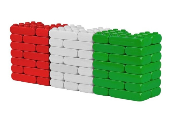 61 Stück XXL Funblocks Italien Set Spielbausteine, Jumbo Bausteine