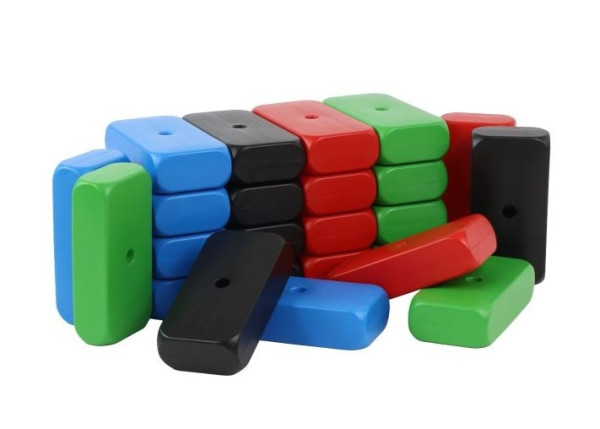 24 Stück XXL Jumbo nur Abschlusssteine Spielbausteine, Jumbo Bausteine