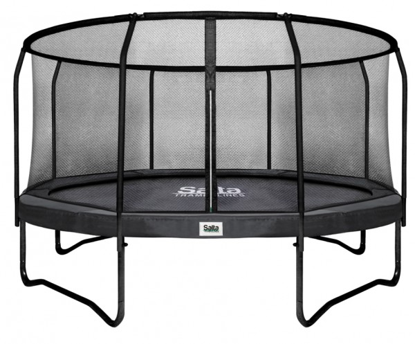 Salta Trampolin rund  4,27 m, Premium Black mit Fangnetz, Schutzrand