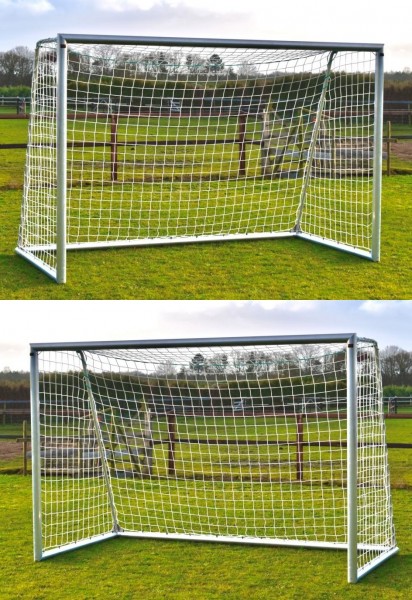 2 x Aluminium Fußballtor mit Netz 3m x 2m für Outdoor