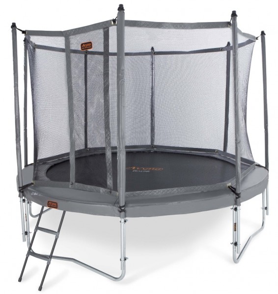 Proline Trampolin 4,30 m grau mit Fangnetz, Leiter