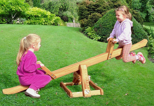 Kinderwippe aus Lärchenholz 2-Sitzer