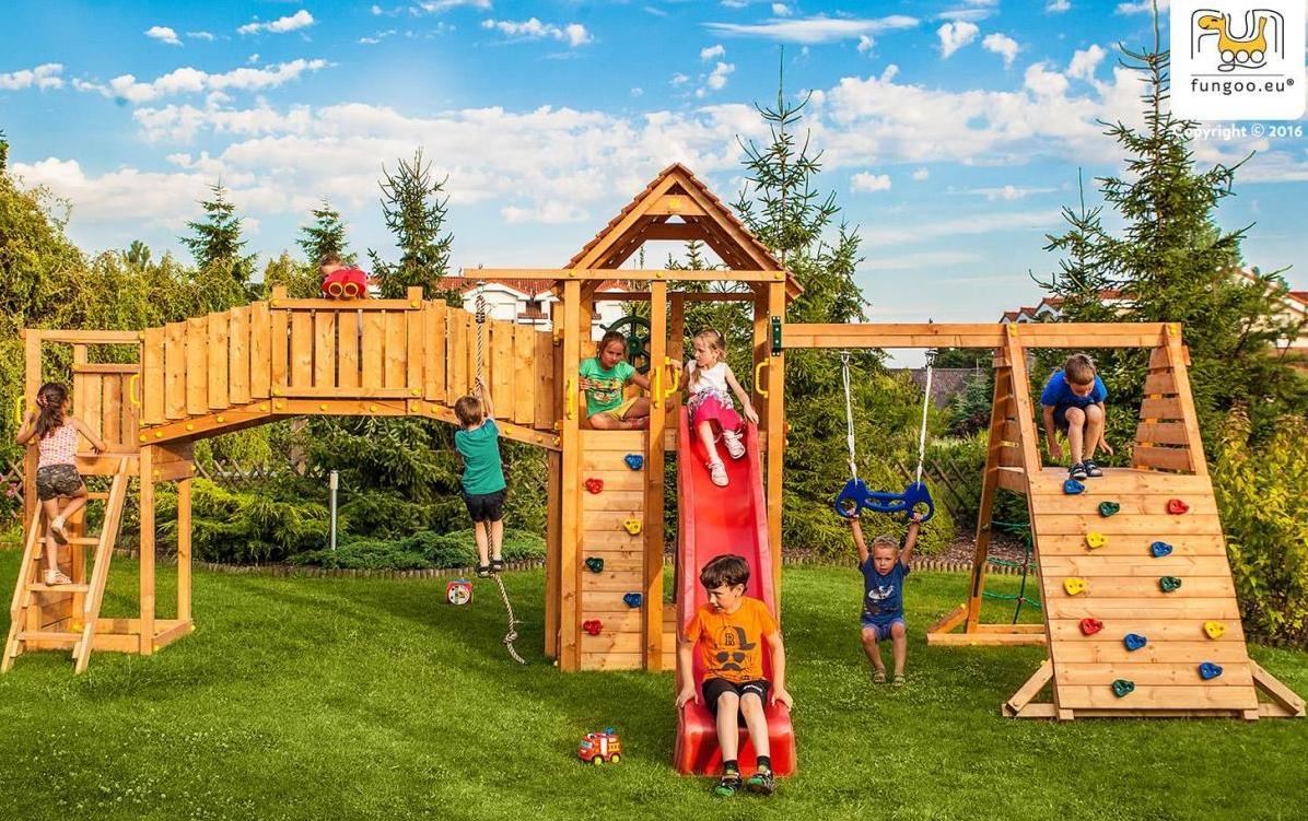 XXL Maxi Spielturm Set mit Rutsche, Kletterwand, Kletterturm und