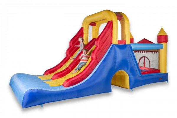 Hüpfburg Double Mega Slide 4-1 mit Gebläse 6,20 x 2,40 m 