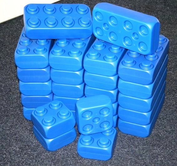 26 Stück XXL Fun-Blocks blau Ergänzungs Set, Spielbausteine, Bausteine von ESDA