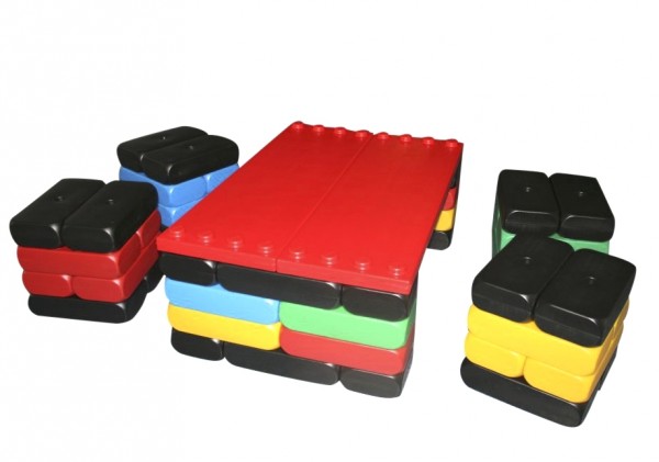 54 Stück XXL Fun Blocks als Sitzecke, Spielbausteine, Jumbo Bausteine, Bausteine