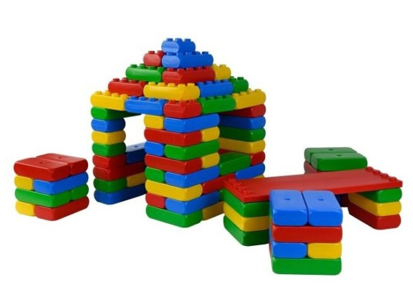 104 Stück XXL Jumbo Set Villa Kunterbunt Spielbausteine, Jumbo Bausteine