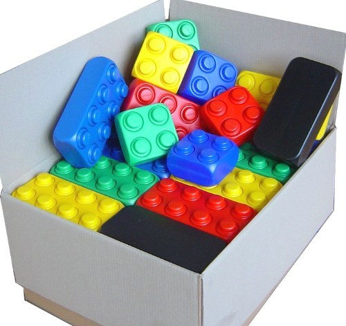 53 Stück XXL Fun Blocks Spielbausteine, Jumbo Bausteine, Bausteine