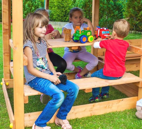 Picknicktisch Anbau mit Sitzmglichkeit fr Spieltrme von Fungoo