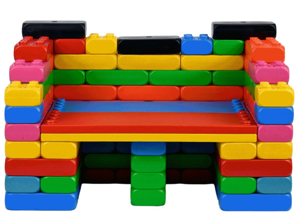 110 Stück XXL Jumbo Funblocks Sofa Spielbausteine, Bausteine