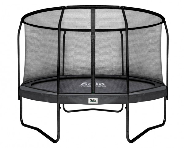 Salta Trampolin rund  2,51 m, Premium Black mit Fangnetz, Schutzrand