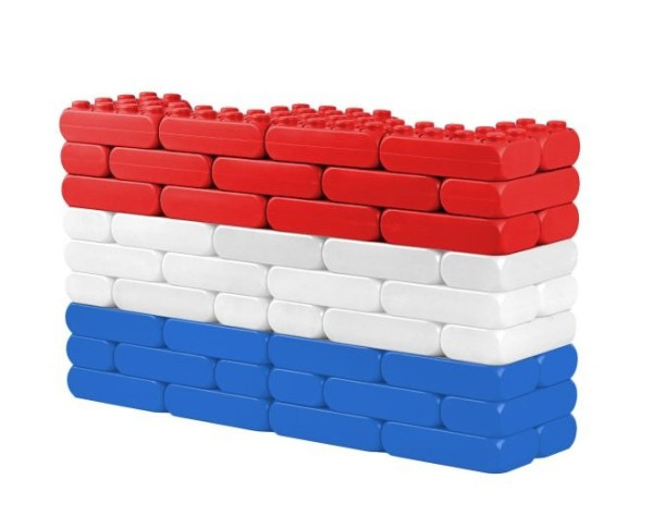 60 Stück XXL Funblocks Niederlande Set Spielbausteine, Jumbo Bausteine